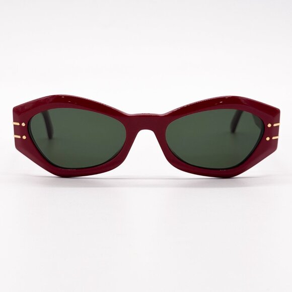 NEW DIORSIGNATURE B1U 35C0 RED GEOMETRIC WOMEN SUNGLASSES DIOR SIGNATURE - Picture 1 of 11